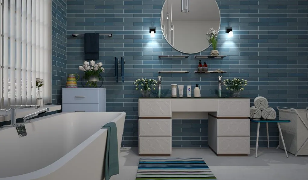 Textured Bathroom Tiles