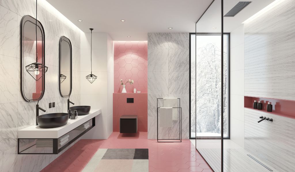 Bathroom Feature Tiles: The Latest Feature Wall Tile Ideas