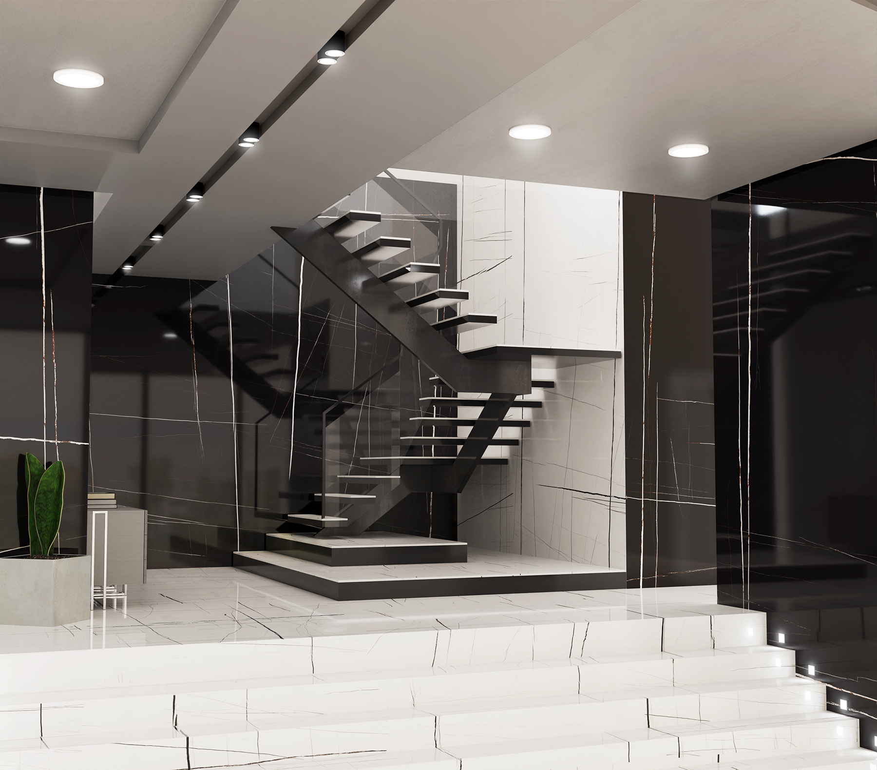 Sahara Noir Black Italian Marble Look  Polished Rectified Porcelain Wall & Floor Panel | Slab 3268