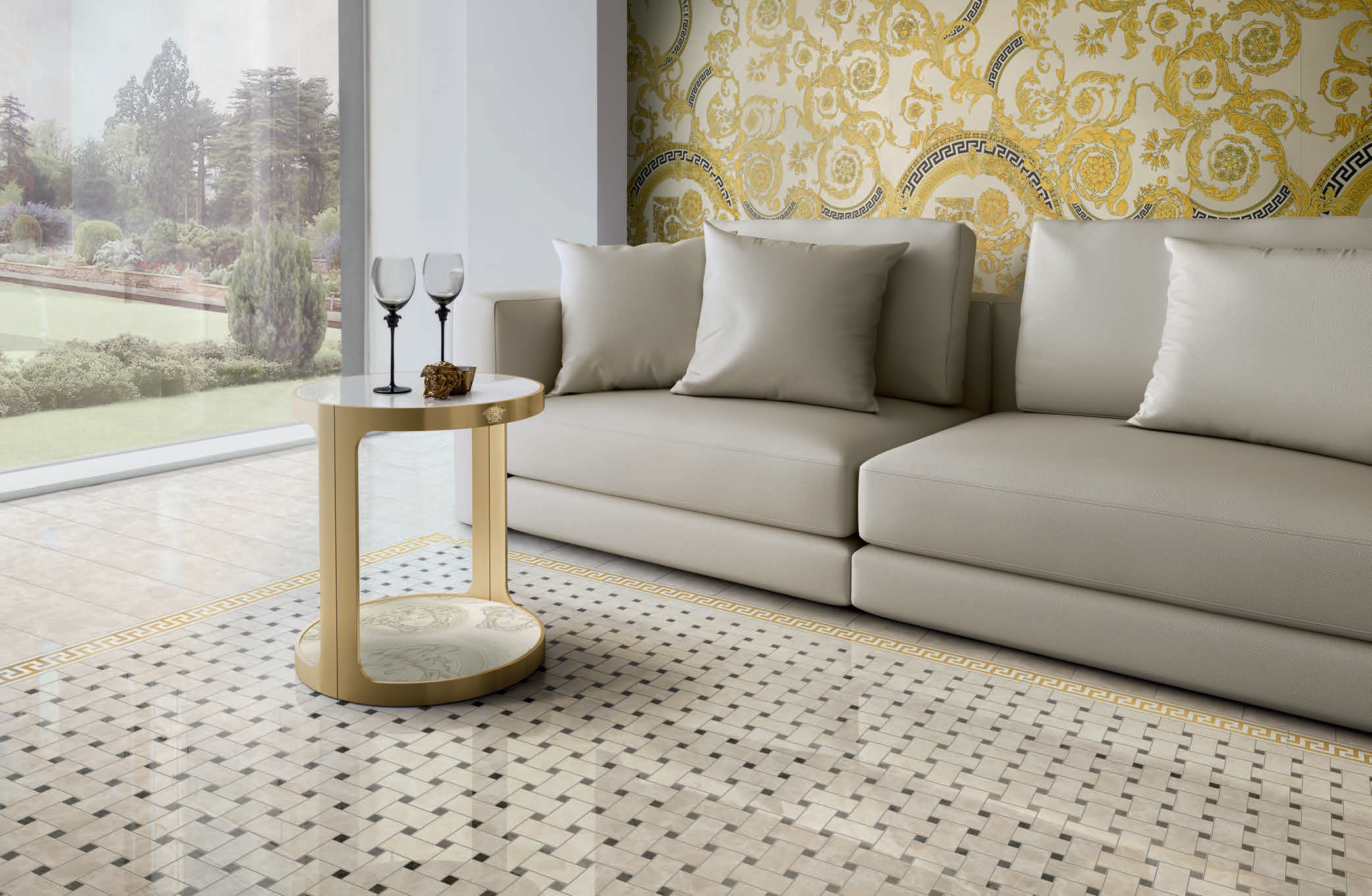 Versace Ceramics Mega Barocco Decor Porcelain Panel | Slab 3534
