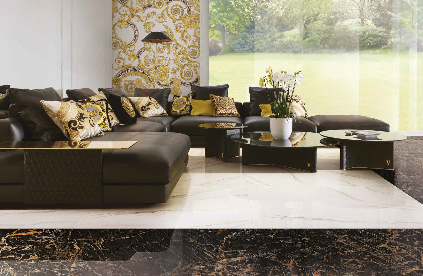 Versace Ceramics Mega Barocco Decor Porcelain Panel | Slab 3534