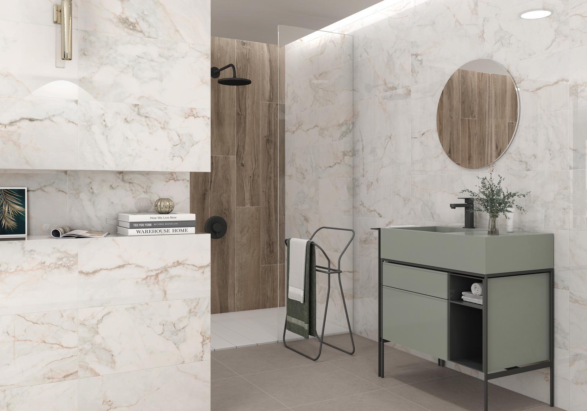 Pisa Gold Marble Look Polished Rectified Spanish Porcelain Tile 3547