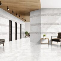 Luxor Bianco Concrete Look Polished Rectified Porcelain Tile 6731