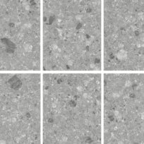 Breccia Mid Grey Terrazzo Look In/Out Rectified Porcelain Tile 3683