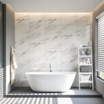 Estilo Statuario Marble Look Gloss Rectified Ceramic Wall Tile 2552