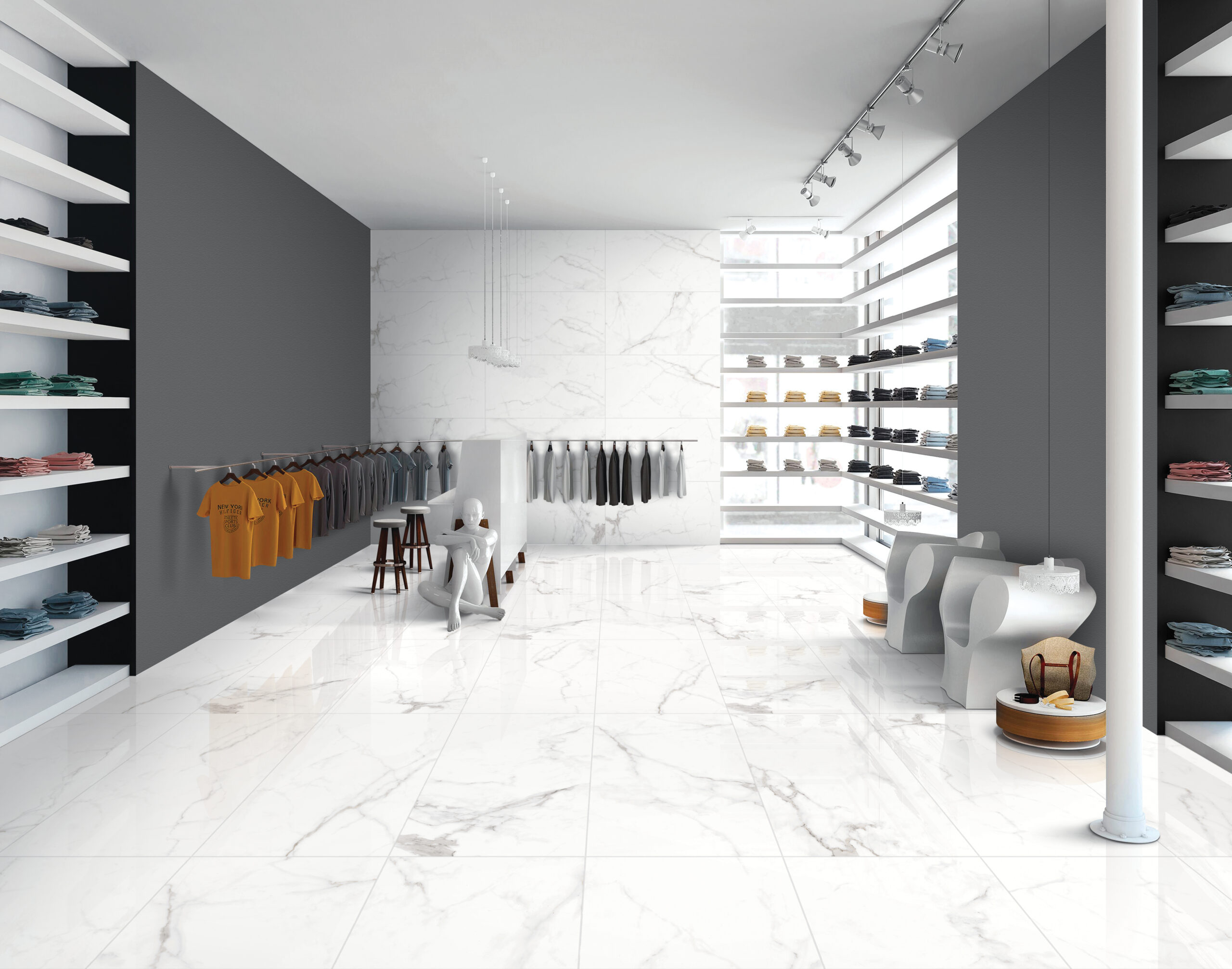 Royale Calacatta Marble Look Honed Rectified Porcelain Tile 3763