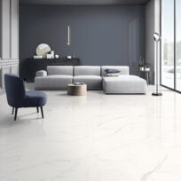 Calacatta Rectified Polished Porcelain Marble Look Tile 3623