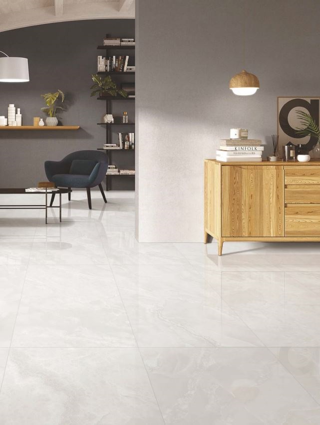 Superb White Onyx Marble Look Honed Rectified Porcelain Tile 2545