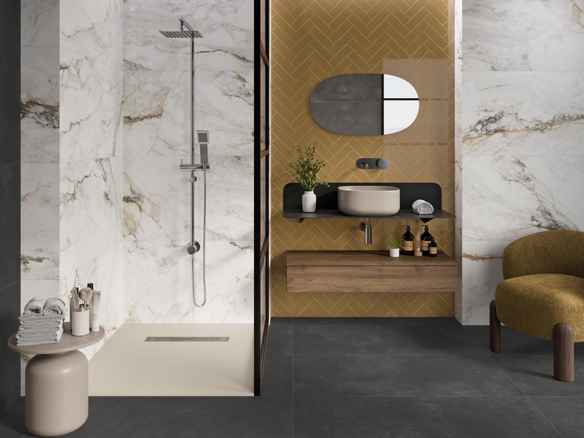 Pisa Gold Marble Look Honed Rectified Spanish Porcelain Tile 4273