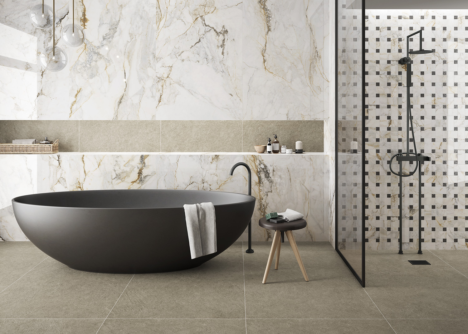 Pisa Gold Marble Look Honed Rectified Spanish Porcelain Tile 4273