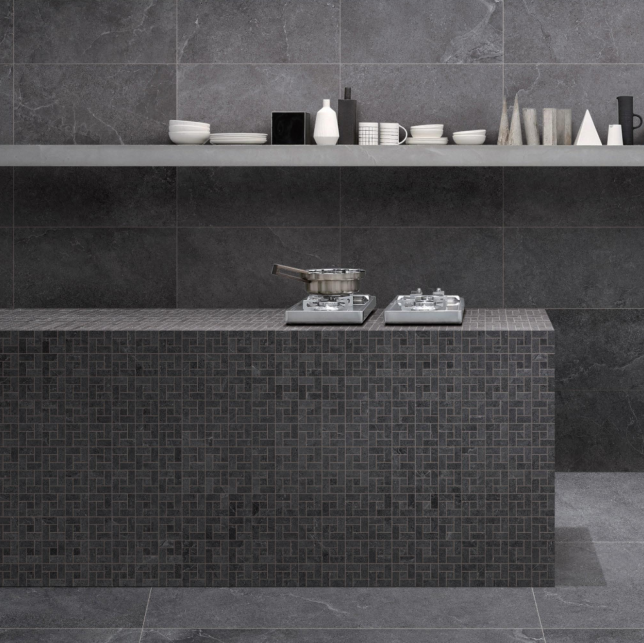 Yosemite Black Stone Look In/Out Rectified Porcelain Tile 4261