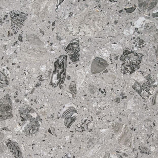 Antique Grey Terrazzo Look Rectified Lappato Finish Porcelain Tile 4331