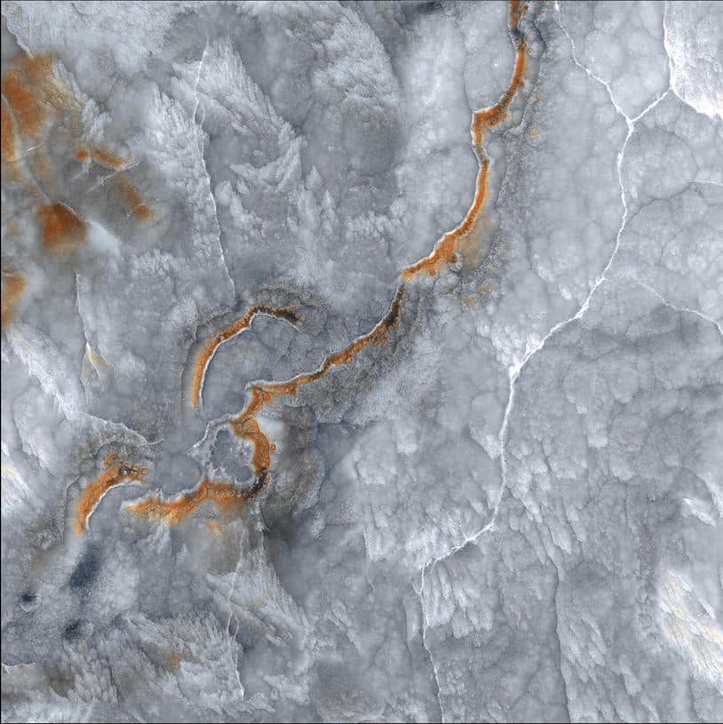 Blue Macaubas Marble Look Polished Rectified Porcelain Tile 4536