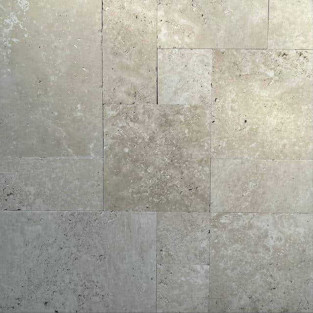 Super Light Travertine Tumbled French Pattern Paver 8805
