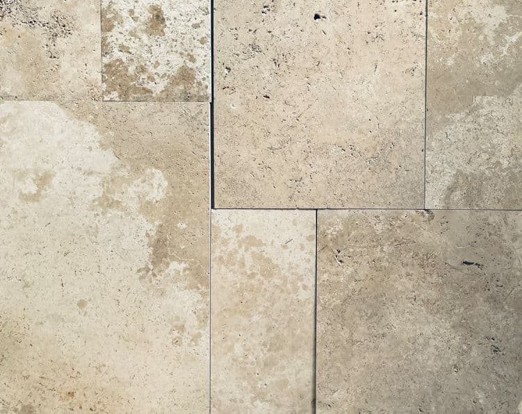 12mm Blendstone French Pattern Tumbled Travertine Tile 8820