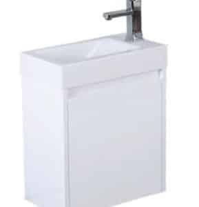 09931 - Pola White PVC Poly Top Wall Hung Vanity Right Door