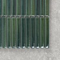 Green Gloss Small Kit Kat Fingers Porcelain Mosaic 7722
