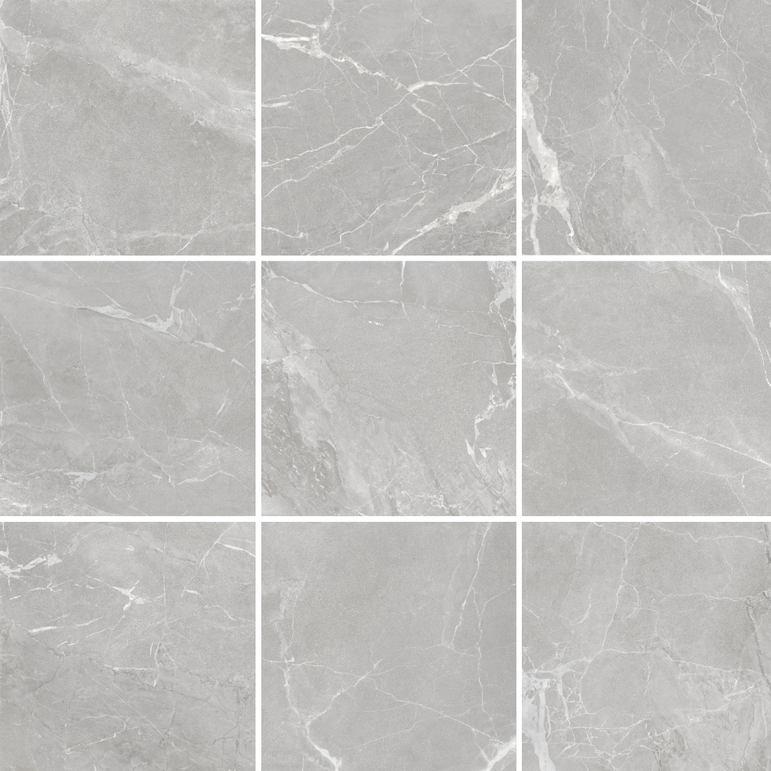Mix White Stone Look Lappato Rectified Porcelain Tile 4477