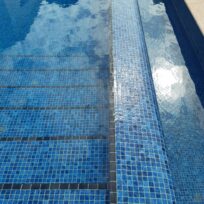 Deep Sea Blue Spanish Polyurethane Cord Glass Pool-Mosaic 7702