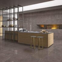 Laurent Grey Marble Look Polished Porcelain Tile 4749