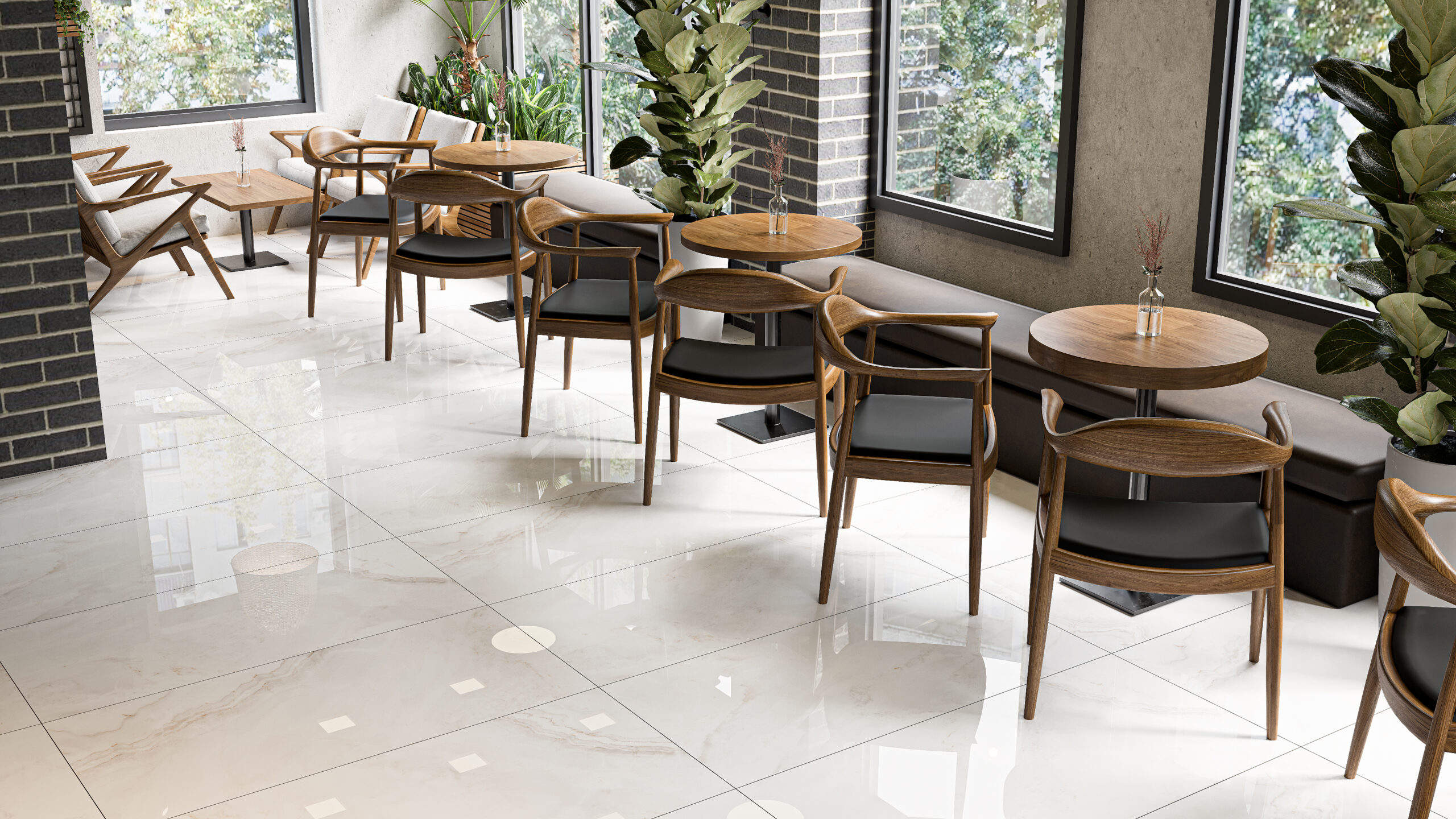 Onyx Marble Look  Polished  Porcelain Tile 4757