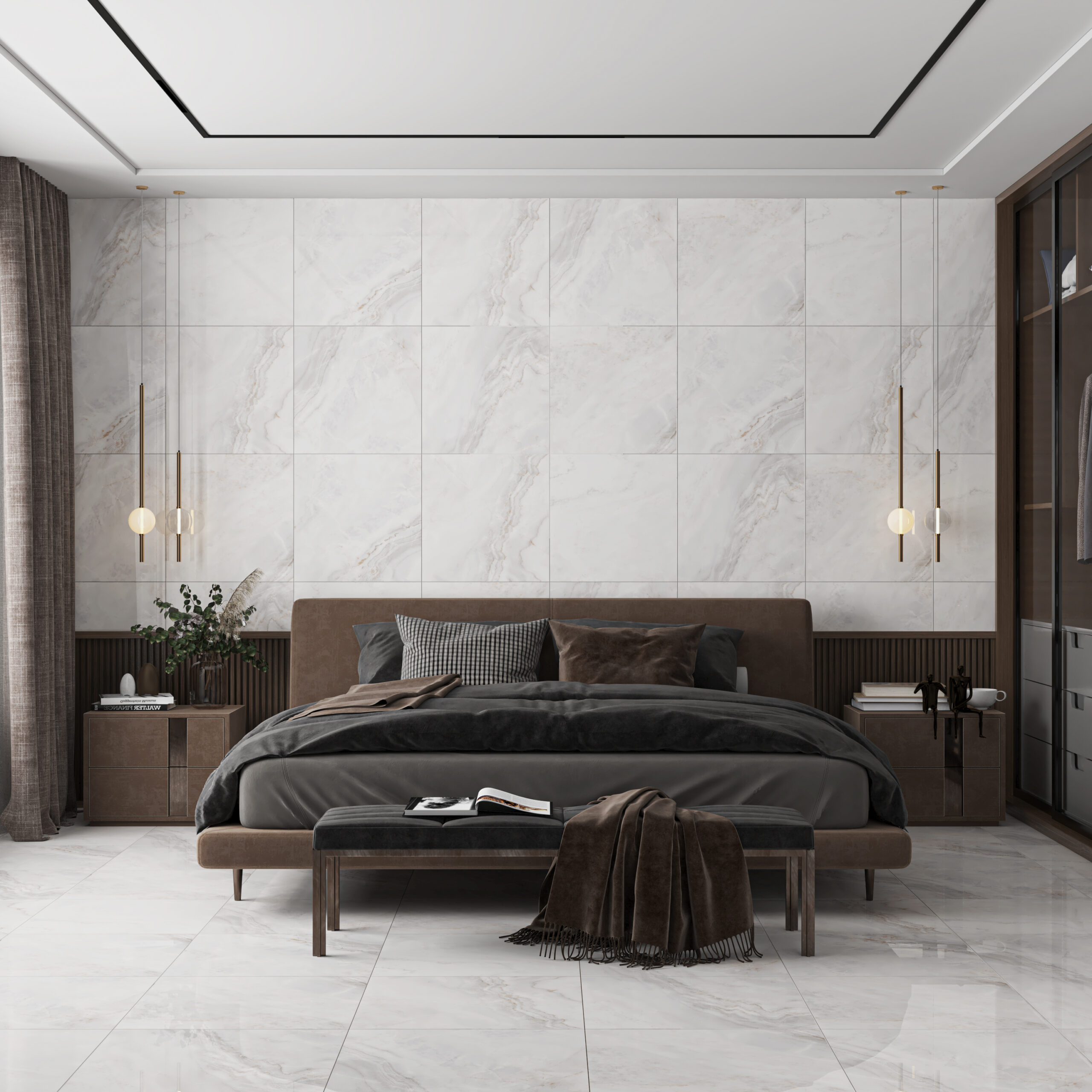 Onyx Marble Look  Polished  Porcelain Tile 4757