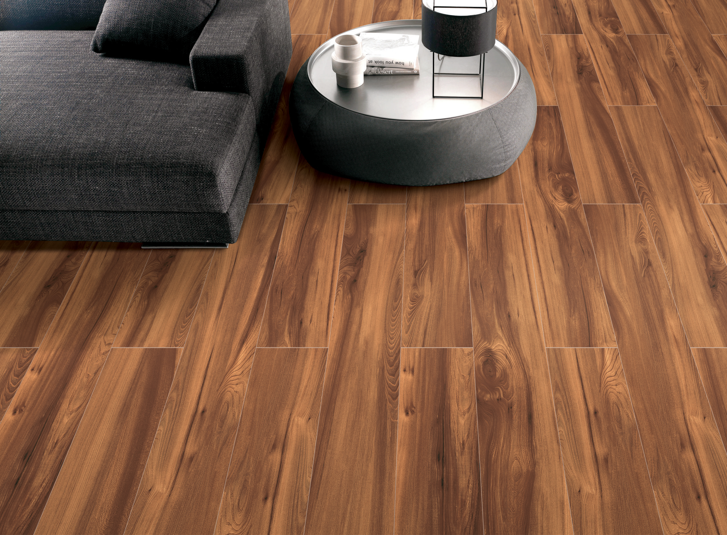 Wood Strips Cedar Red Timber Look Matt Rectified Porcelain Tile 4390