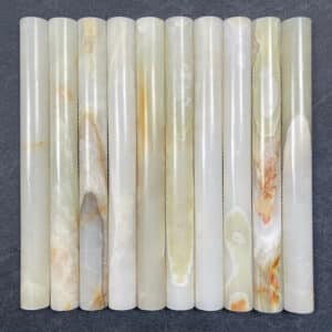 7706 - Onyx Polished Marble Flute Mosaic Tile