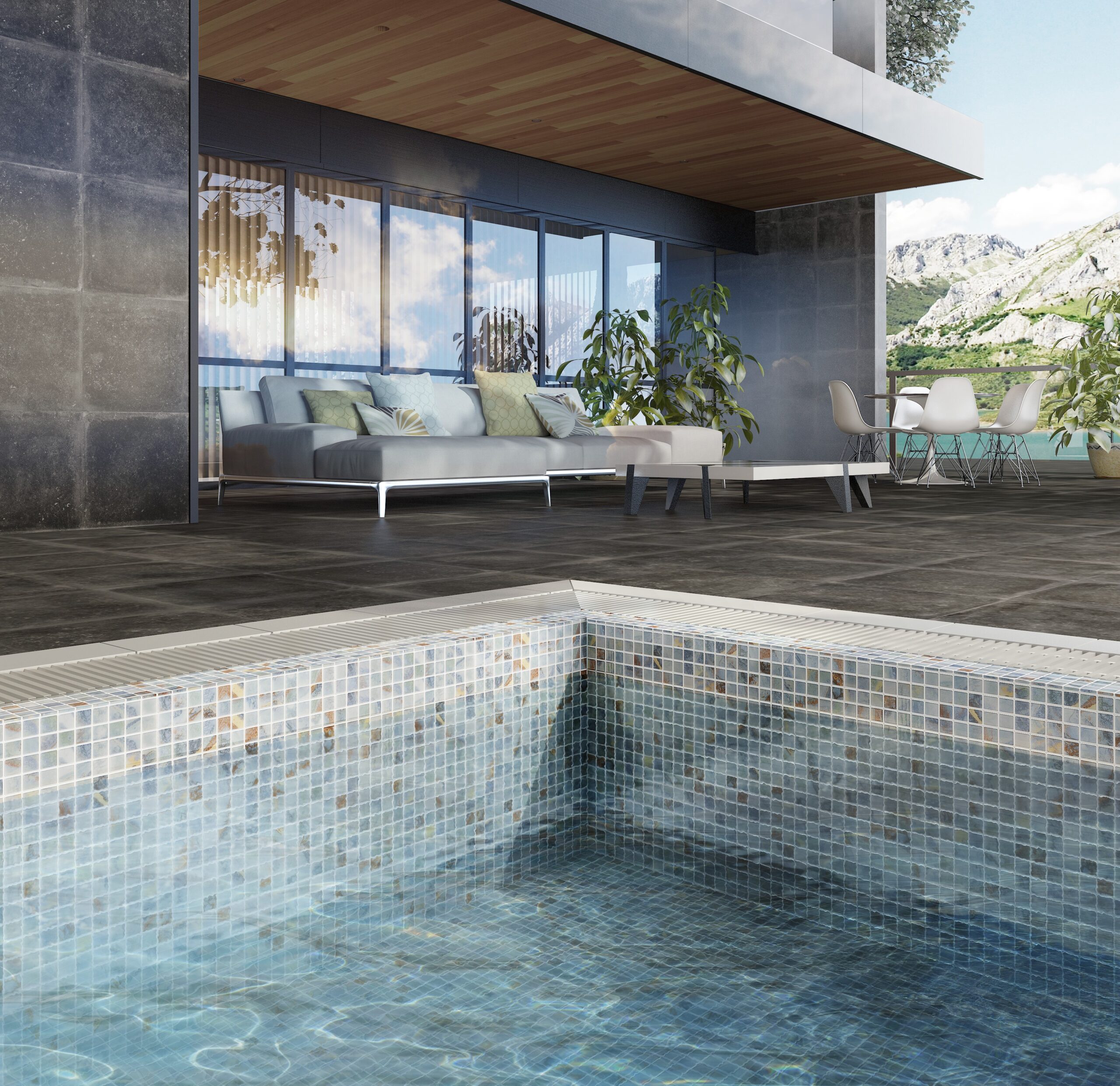 Milos Spanish Polyurethane Cord Pool-Mosaic 7744
