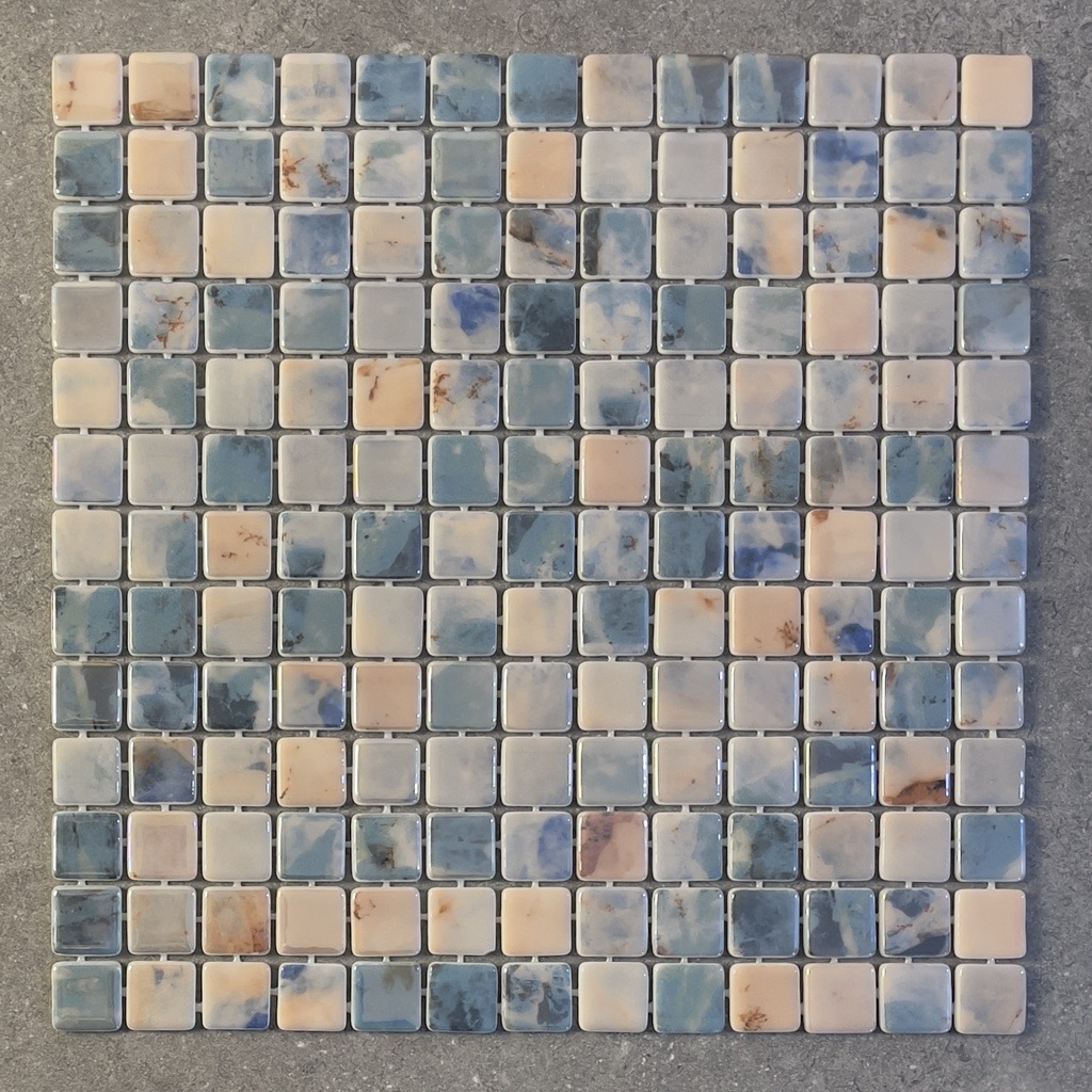 Oasis Blush Spanish Polyurethane Cord Glass Pool-Mosaic 7751