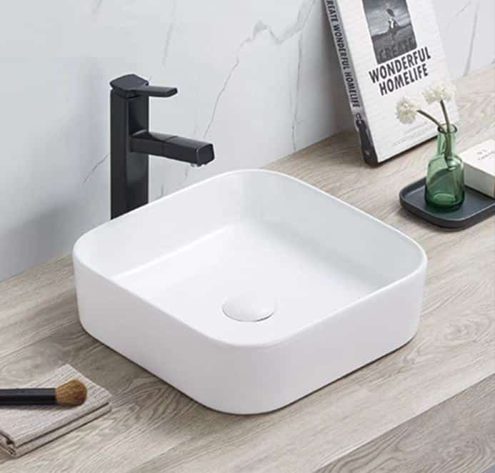 Above Counter Matt White Ceramic Basin 0862