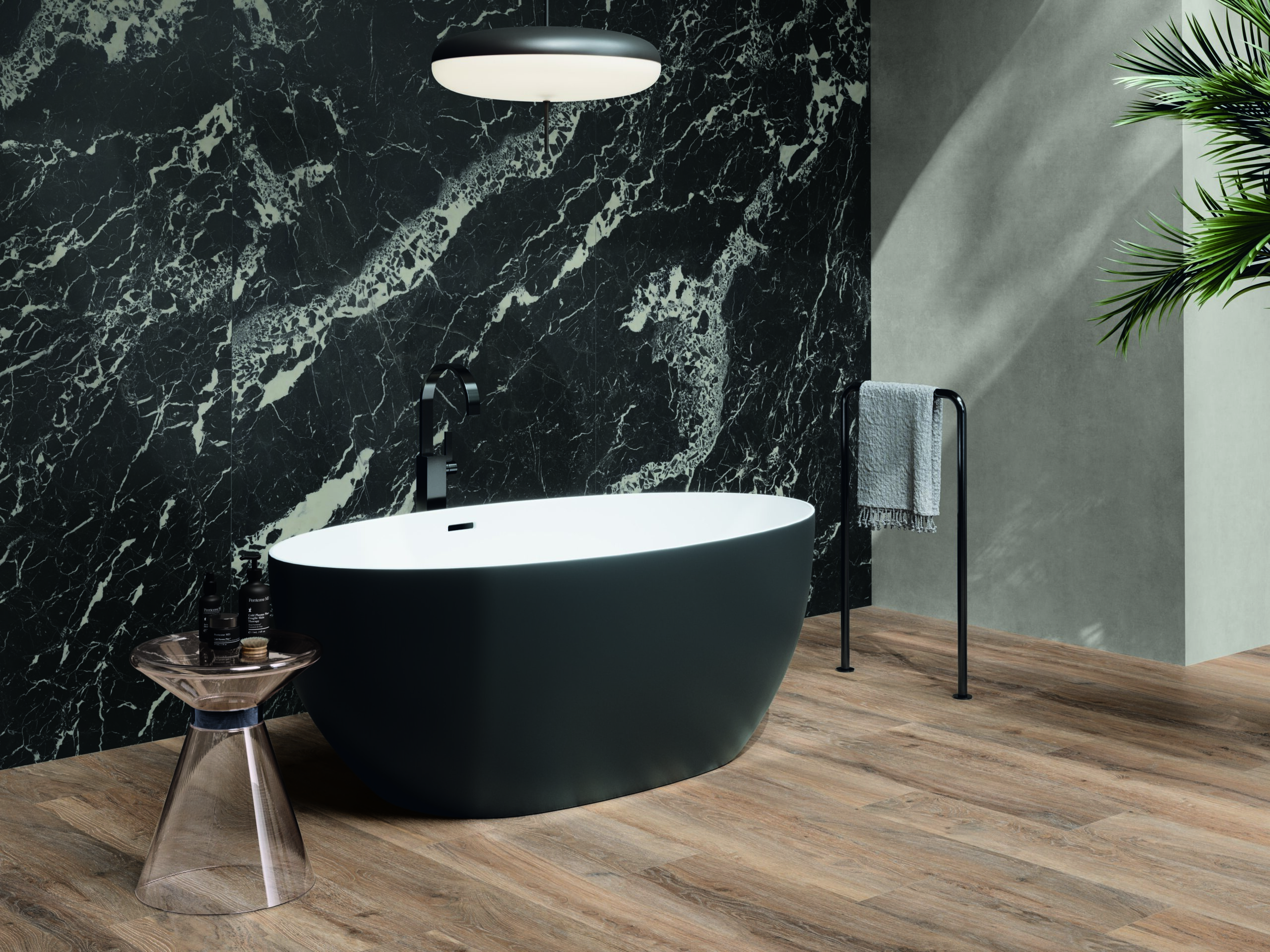 Black Marble Look Matt Spanish Rectified Porcelain Slab 4928