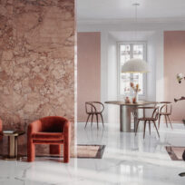 Breccia Pernice Marble Look Polished Italian Porcelain Slab 2498