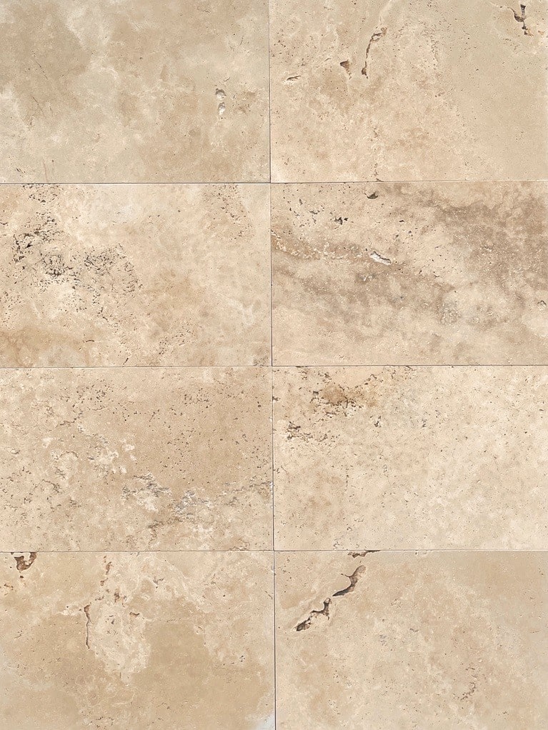 Classic Ivory Crosscut Tumbled Travertine Paver 8927