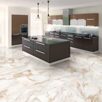 Calacatta Gold Honed Finish Rectified Porcelain Marble Look Tile 3693