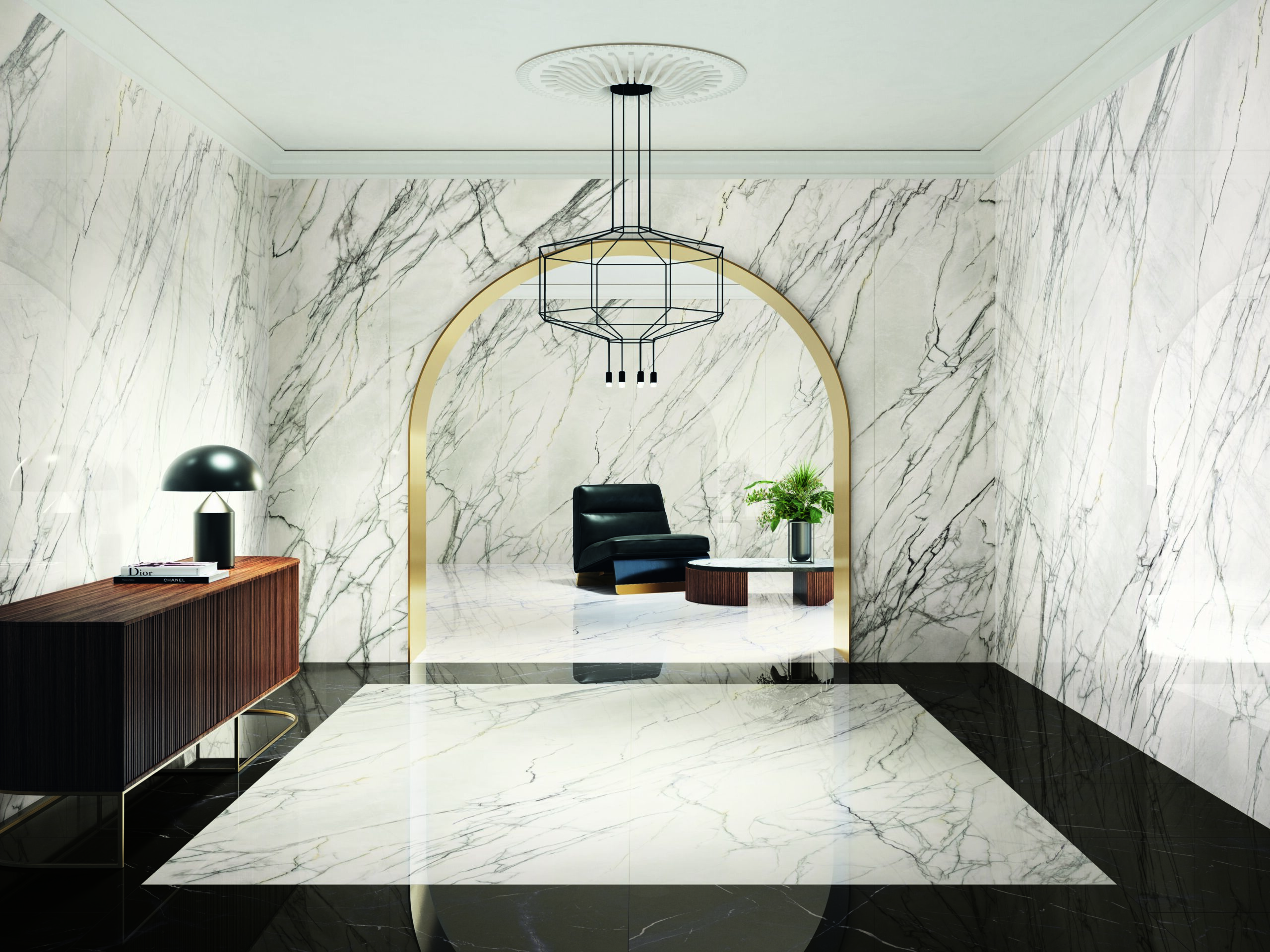 Calacatta White Marble Look Honed Spanish Rectified Porcelain Slab 4929