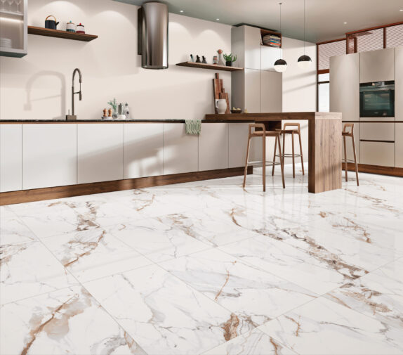 Calcatta Gold Marble Look Matt Rectified Porcelain Tile 2592