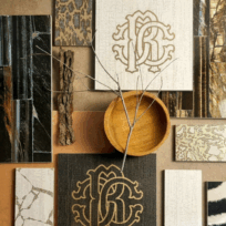 Roberto Cavalli TWS Blanco Logo Italian Rectified Porcelain Tile 2691
