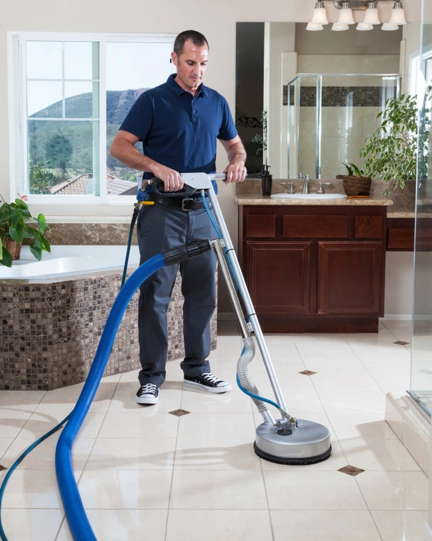 Tiles Getting Cleaned