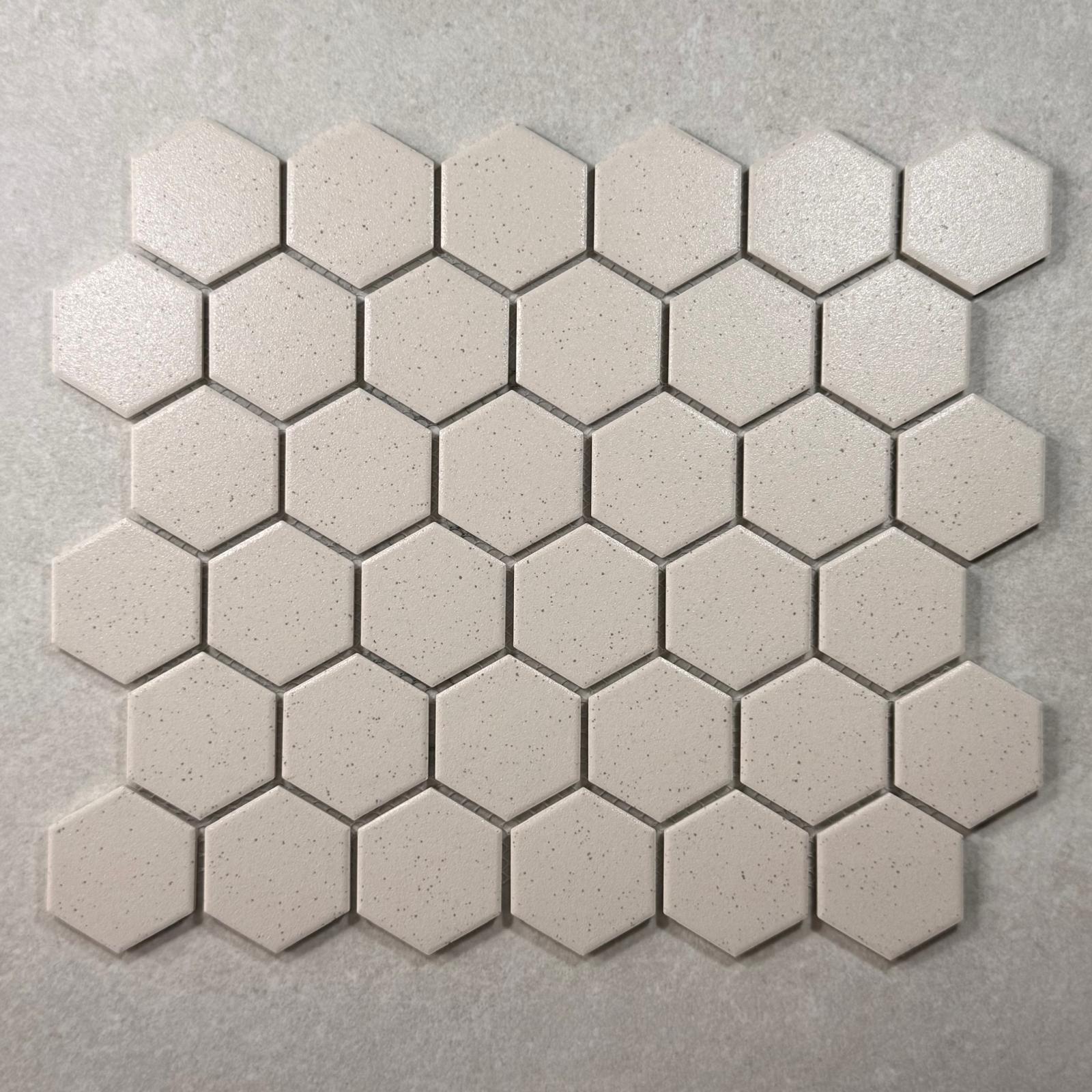 Hexagon Manta White Matt Porcelain Mosaic 7791
