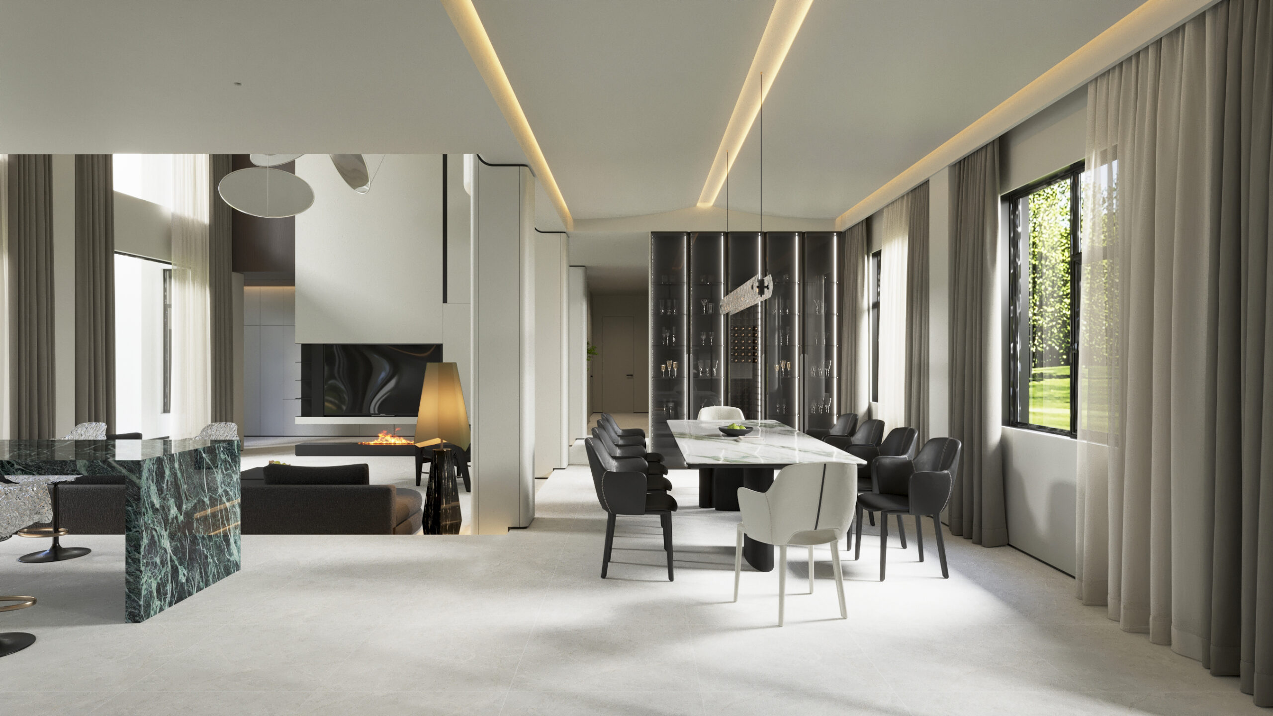 Tara White Marble Look Polished Rectified Porcelain Tile 2935