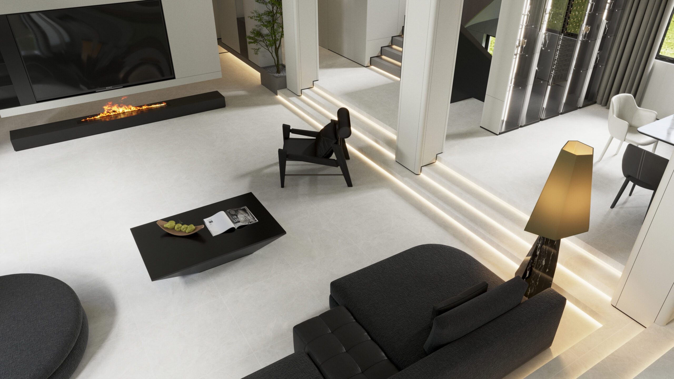 Tara White Marble Look Polished Rectified Porcelain Tile 2935