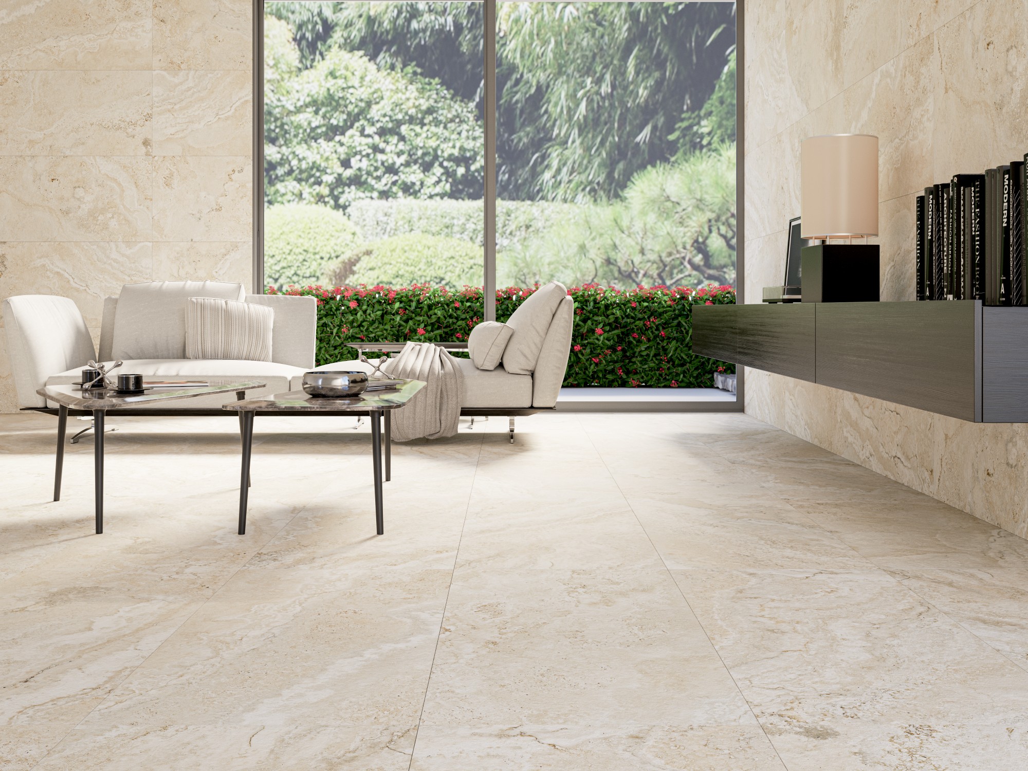 Siena Crema Travertine Look Matt Spanish Rectified Porcelain Tile 2678