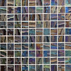 Moon Metallic Spanish Polyurethane Cord Glass Pool-Mosaic 7828