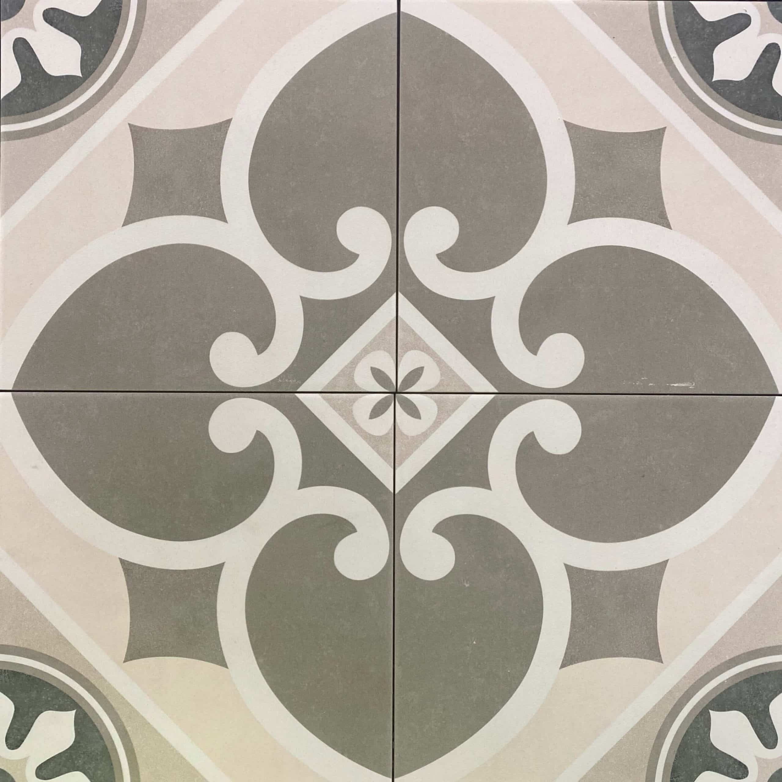 Vintage Floral Matt Spanish Porcelain Wall & Floor Tile 3460