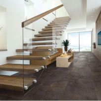 Ossido Bronze Oxidised Metal Look Rectified Matt Finish Italian Porcelain Tile 3674