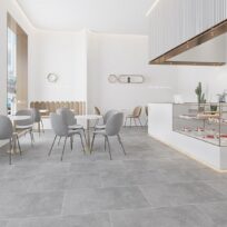 Cement Look Light Grey Matt Rectified Porcelain Tile 3723