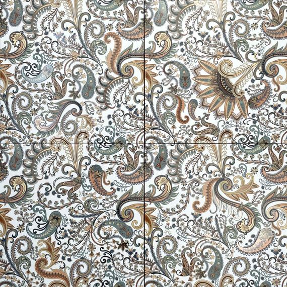 Botanical Paisley Matt Finish Spanish Porcelain Tile 3803