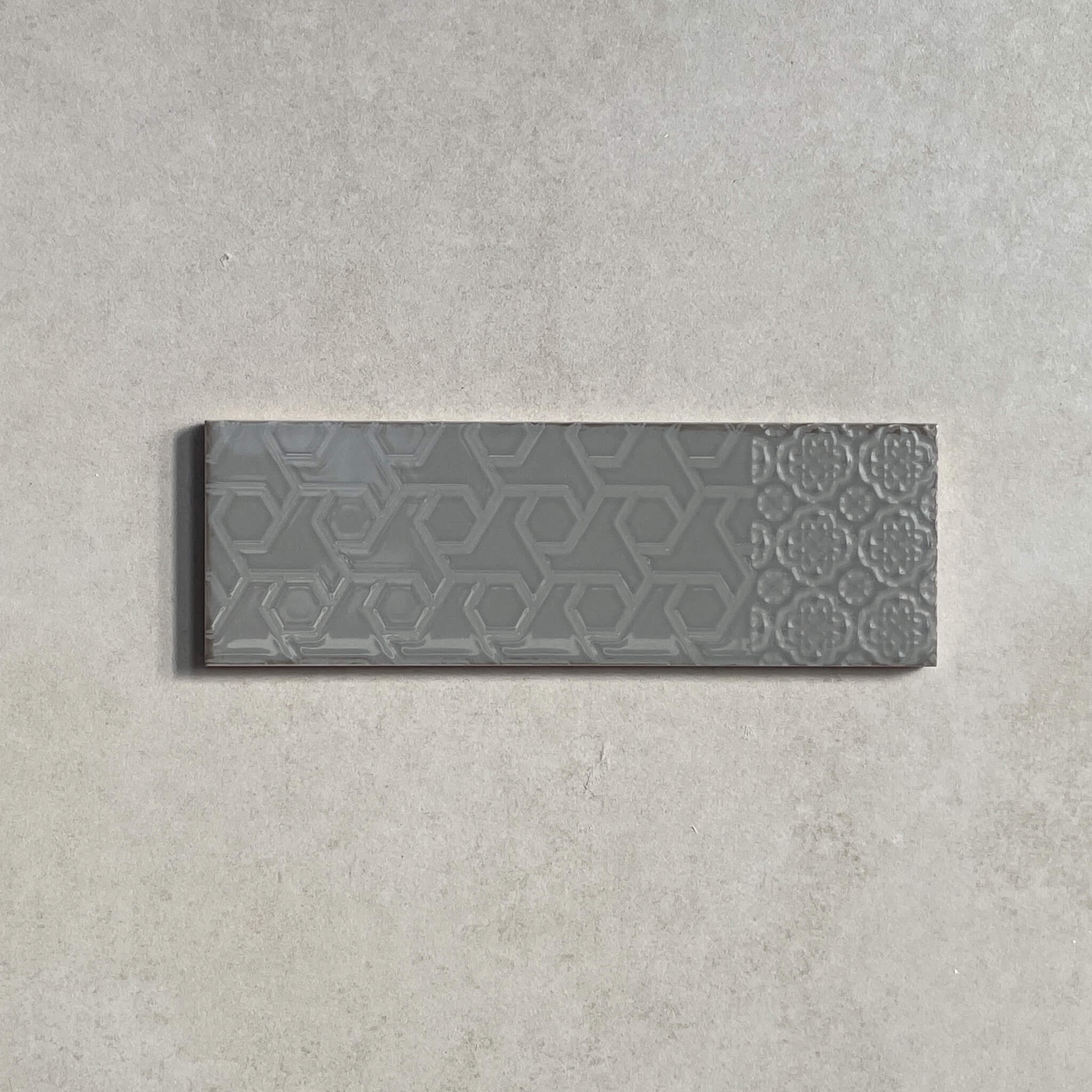 Pressed Silver Pattern Spanish Ceramic Wall Tile 4244