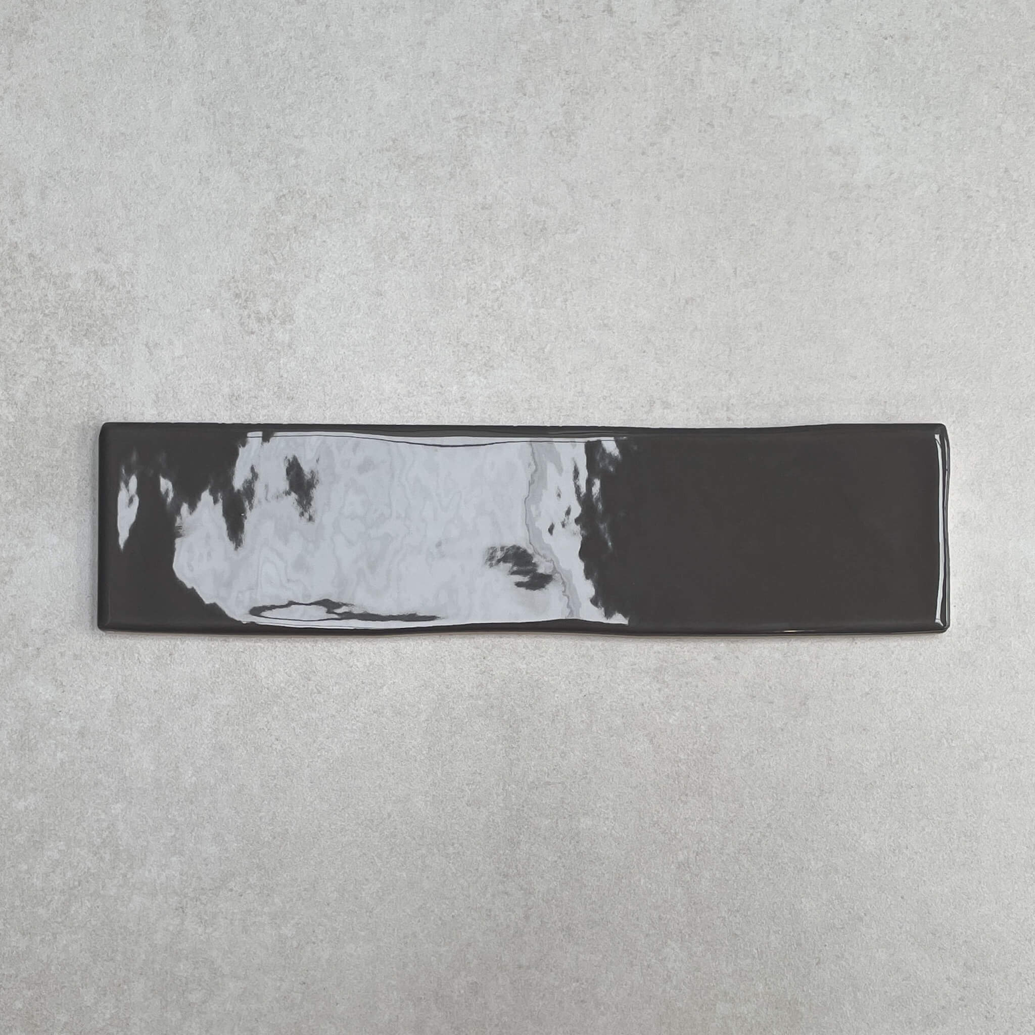 Grey Spanish Polished Scalloped Edge Ceramic Subway Wall Tile 6870